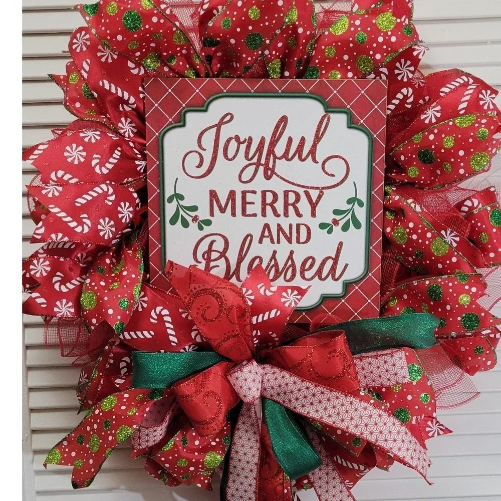 Blessed Christmas Holiday Door Decor wall decor Gift bright door decor